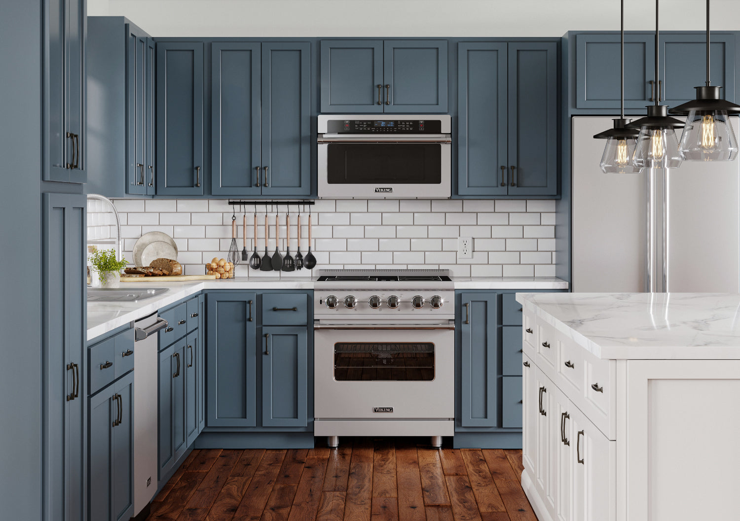 Needlepoint Navy Blue Kitchen Amishwerks