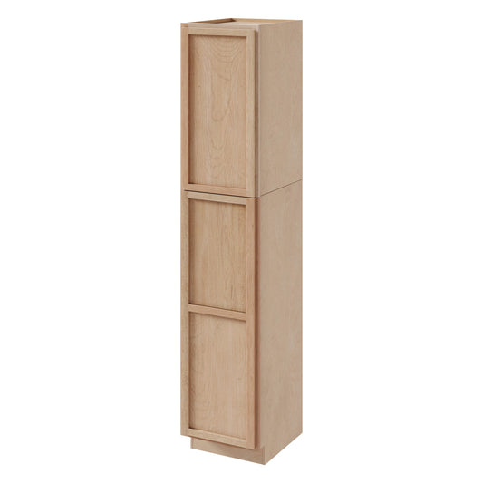 Amishwerks Cherry Unfinished Oven and Pantry Cabinets Cherry Unfinished 18" x 90" Tall Pantry Linen Cabinet