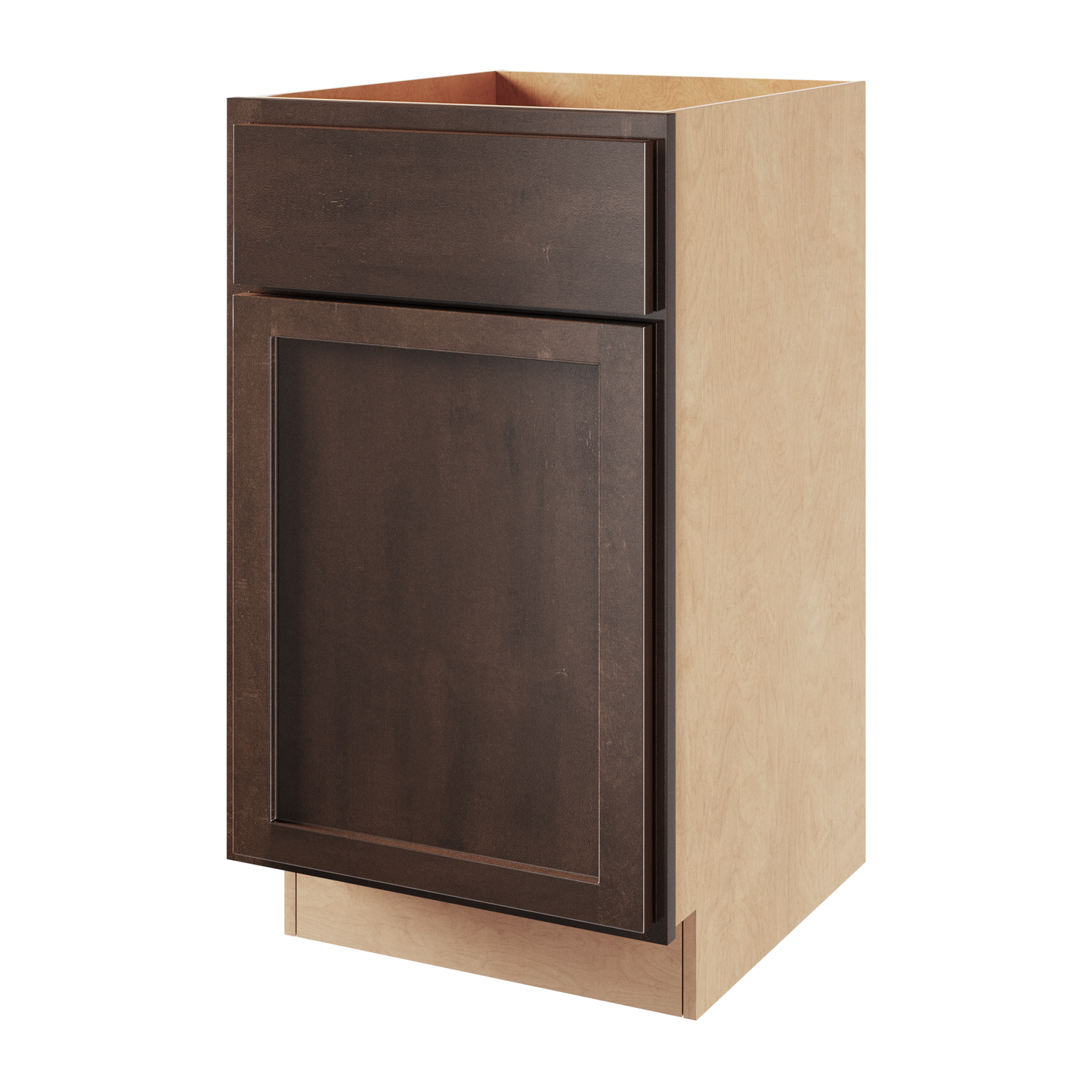 Amishwerks Espresso Base Cabinets Espresso 18" Base Cabinet w/ Double Trash Can Insert