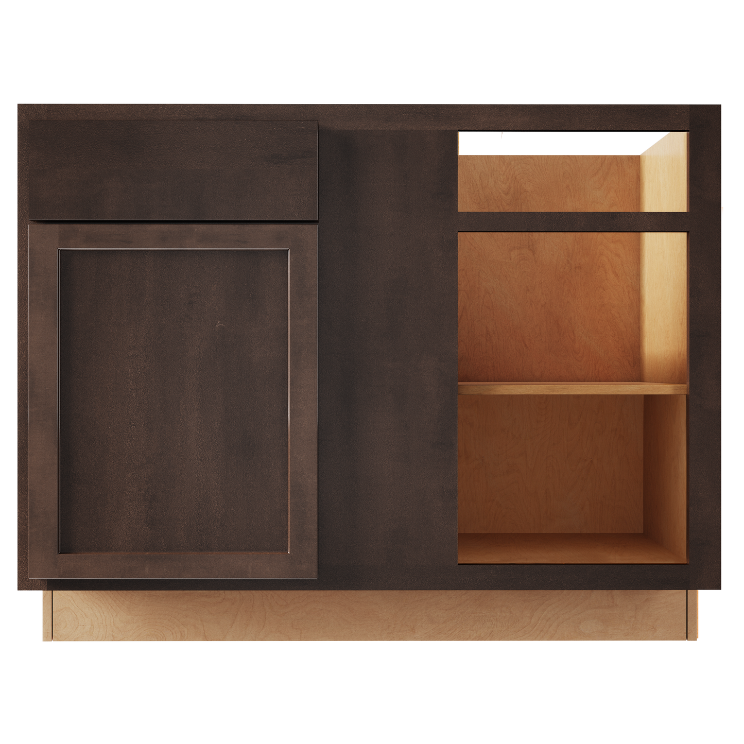 Amishwerks Espresso Base Cabinets Espresso 42" Blind Corner Base Cabinet