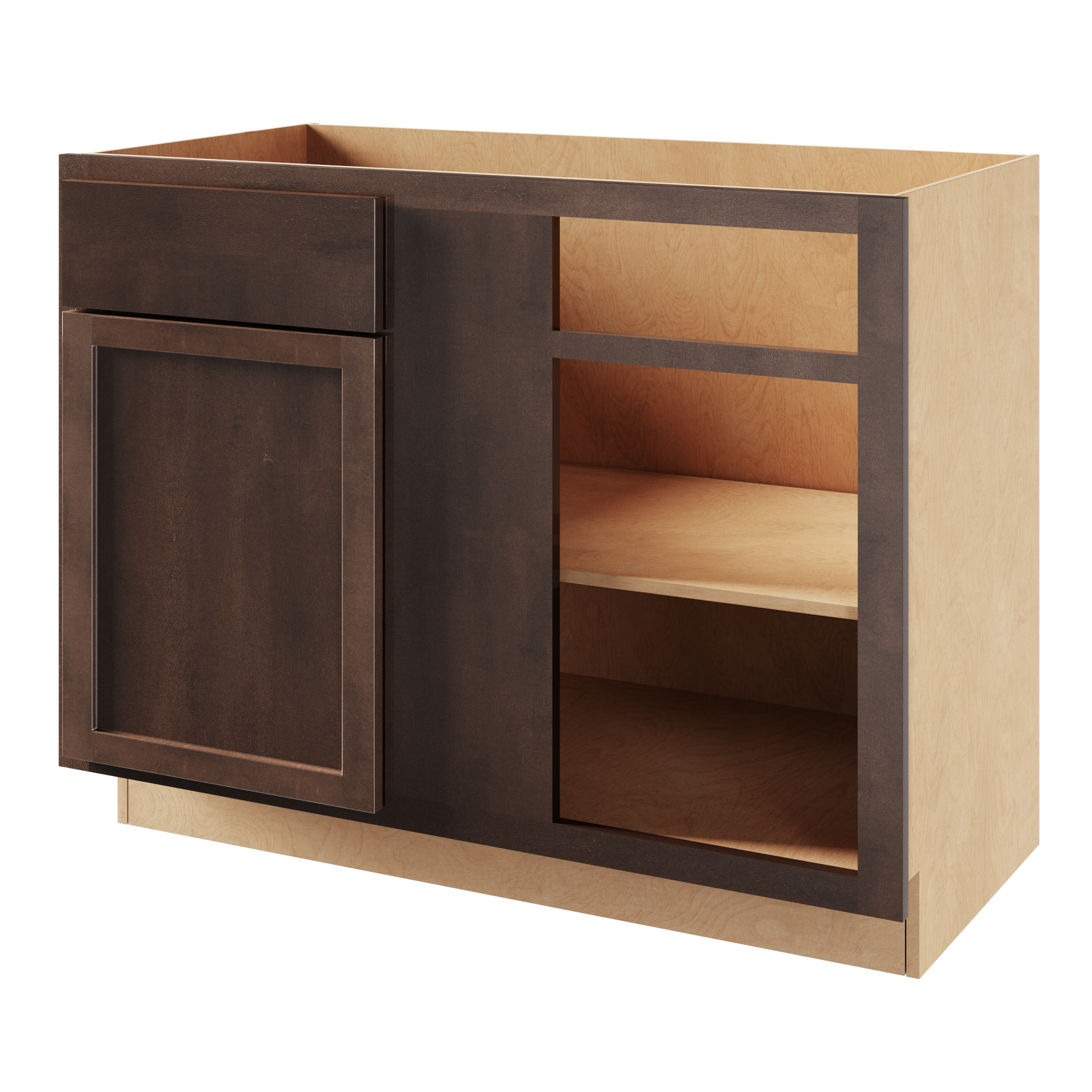 Amishwerks Espresso Base Cabinets Espresso 42" Blind Corner Base Cabinet