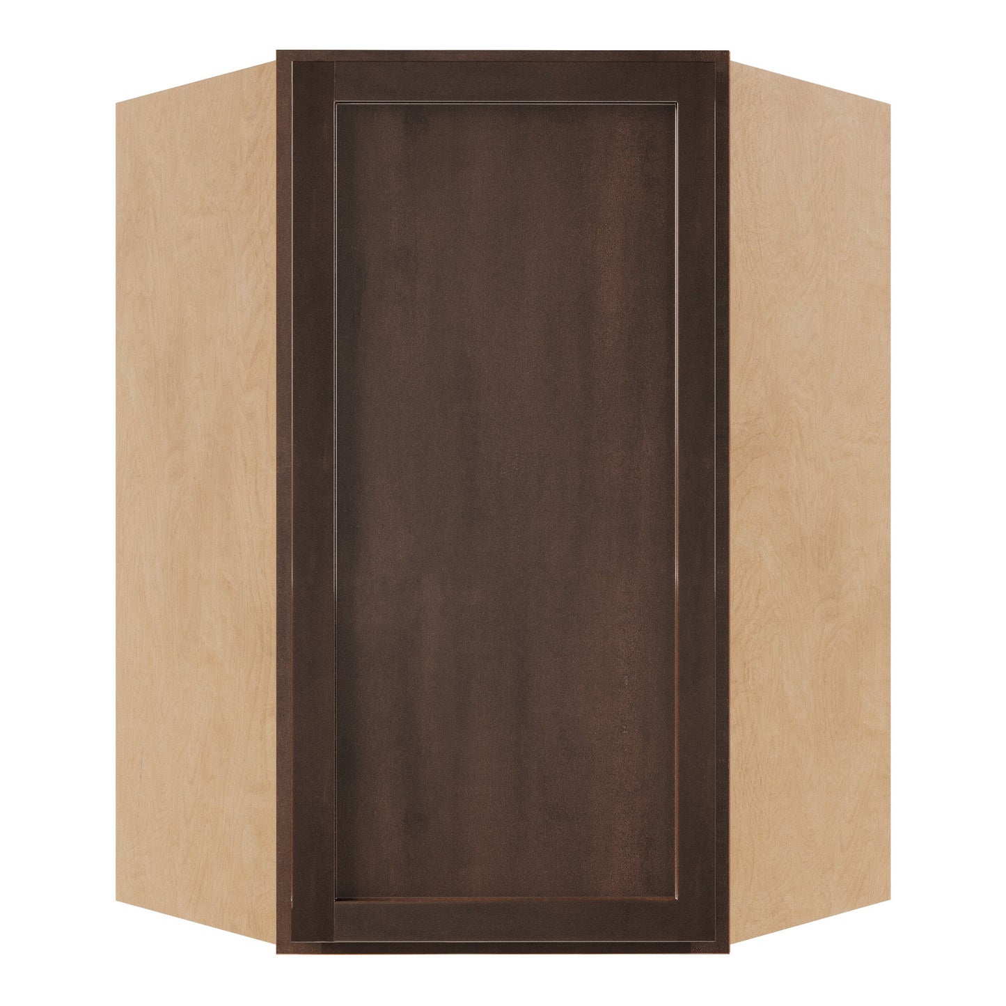 Amishwerks Espresso Wall Cabinets Espresso 24" x 30" Diagonal Corner Wall Cabinet