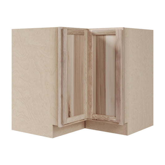 Amishwerks Hickory Unfinished Base Cabinets Hickory Unfinished 36" Lazy Susan Corner Base Cabinet