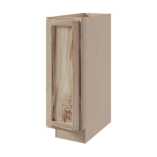 Amishwerks Hickory Unfinished Base Cabinets Hickory Unfinished 9" Full Height Door Base Cabinet