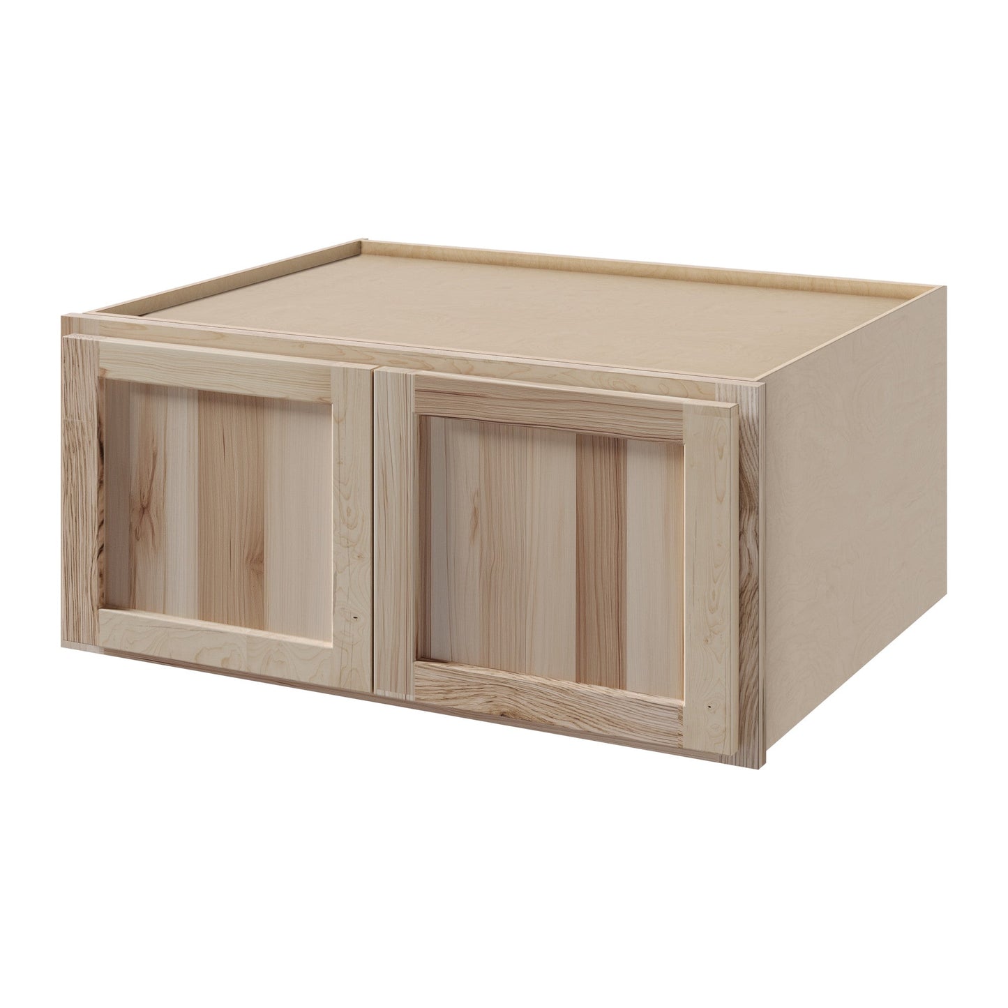 Amishwerks Hickory Unfinished Wall Cabinets Hickory Unfinished 36" x 12" x 24" Refrigerator Wall Cabinet