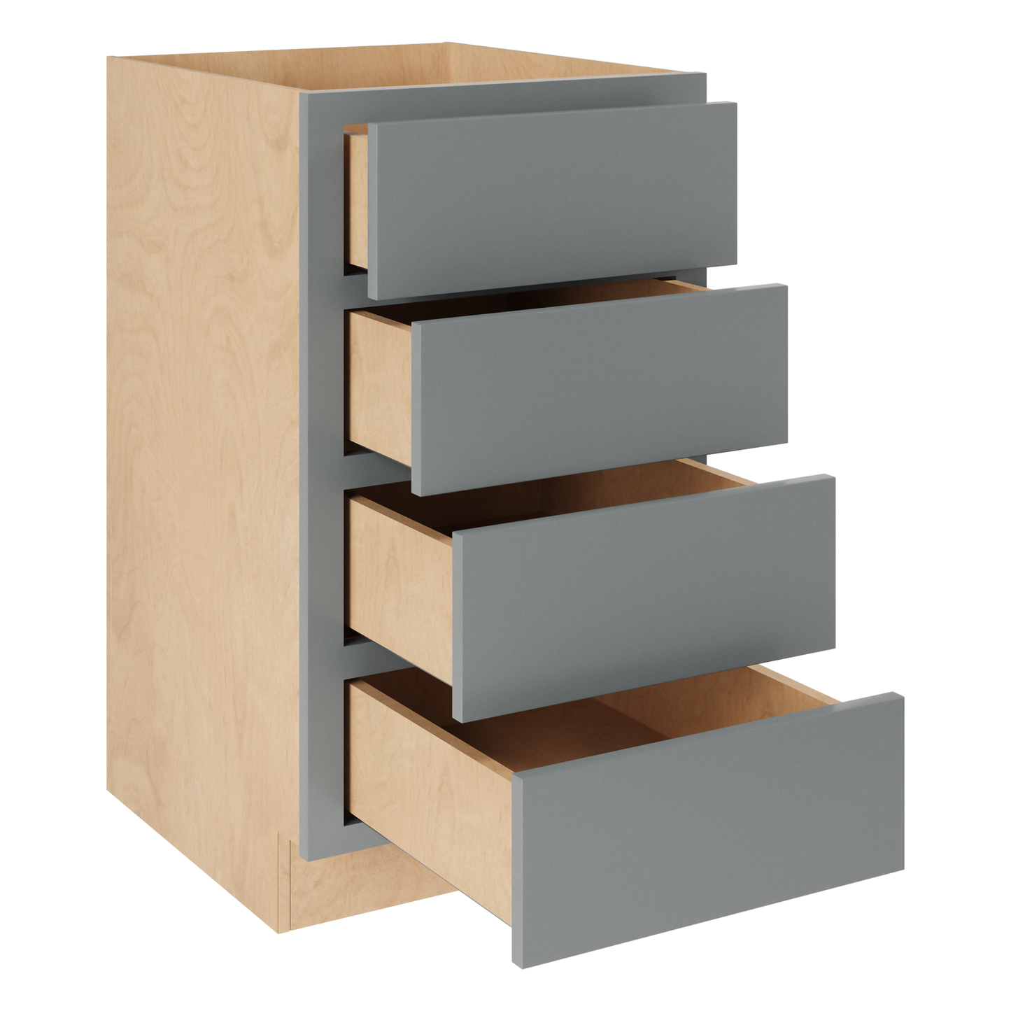 Amishwerks Magnetic Grey Base Cabinets Magnetic Grey 24" 4-Drawer Base Cabinet