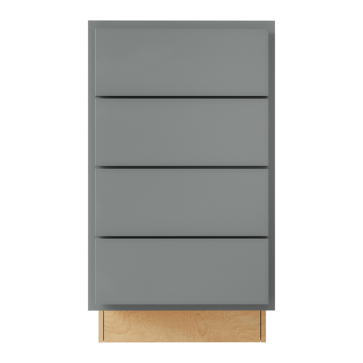 Amishwerks Magnetic Grey Base Cabinets Magnetic Grey 24" 4-Drawer Base Cabinet