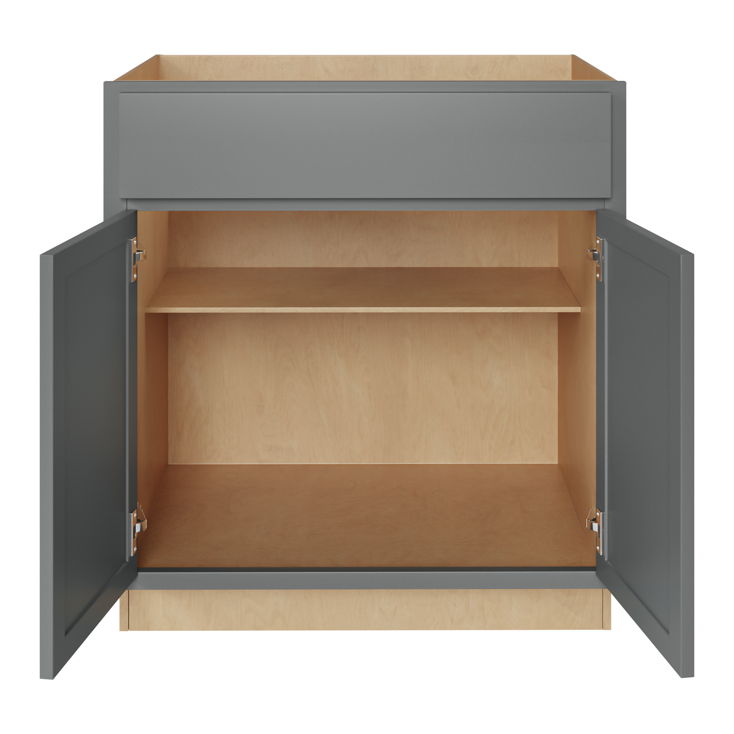 Amishwerks Magnetic Grey Base Cabinets Magnetic Grey 36" Sink Base Cabinet