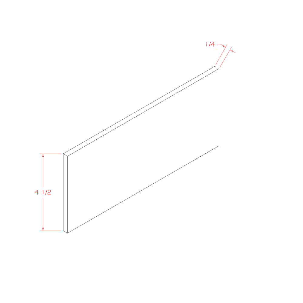 Amishwerks Maple Unfinished Accessories Maple Unfinished 60" Toe Kick