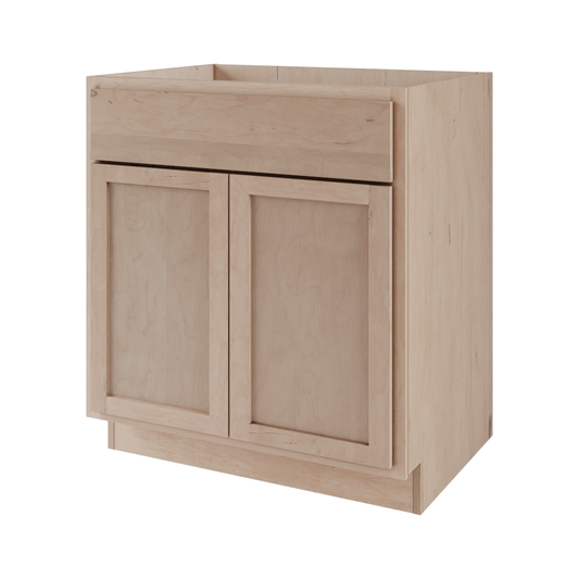Amishwerks Maple Unfinished Base Cabinets Maple Unfinished 30" Base Cabinet