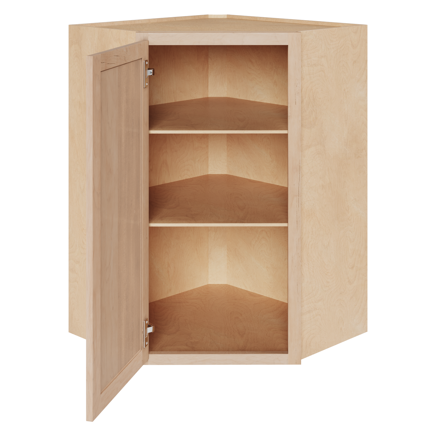 Amishwerks Maple Unfinished Wall Cabinets Maple Unfinished 24" x 30" Diagonal Corner Wall Cabinet