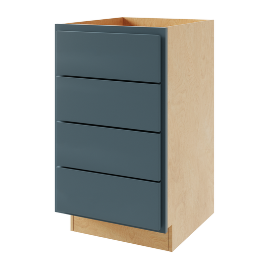 Amishwerks Needlepoint Navy Blue Base Cabinets Needlepoint Navy Blue 18" 4-Drawer Base Cabinet