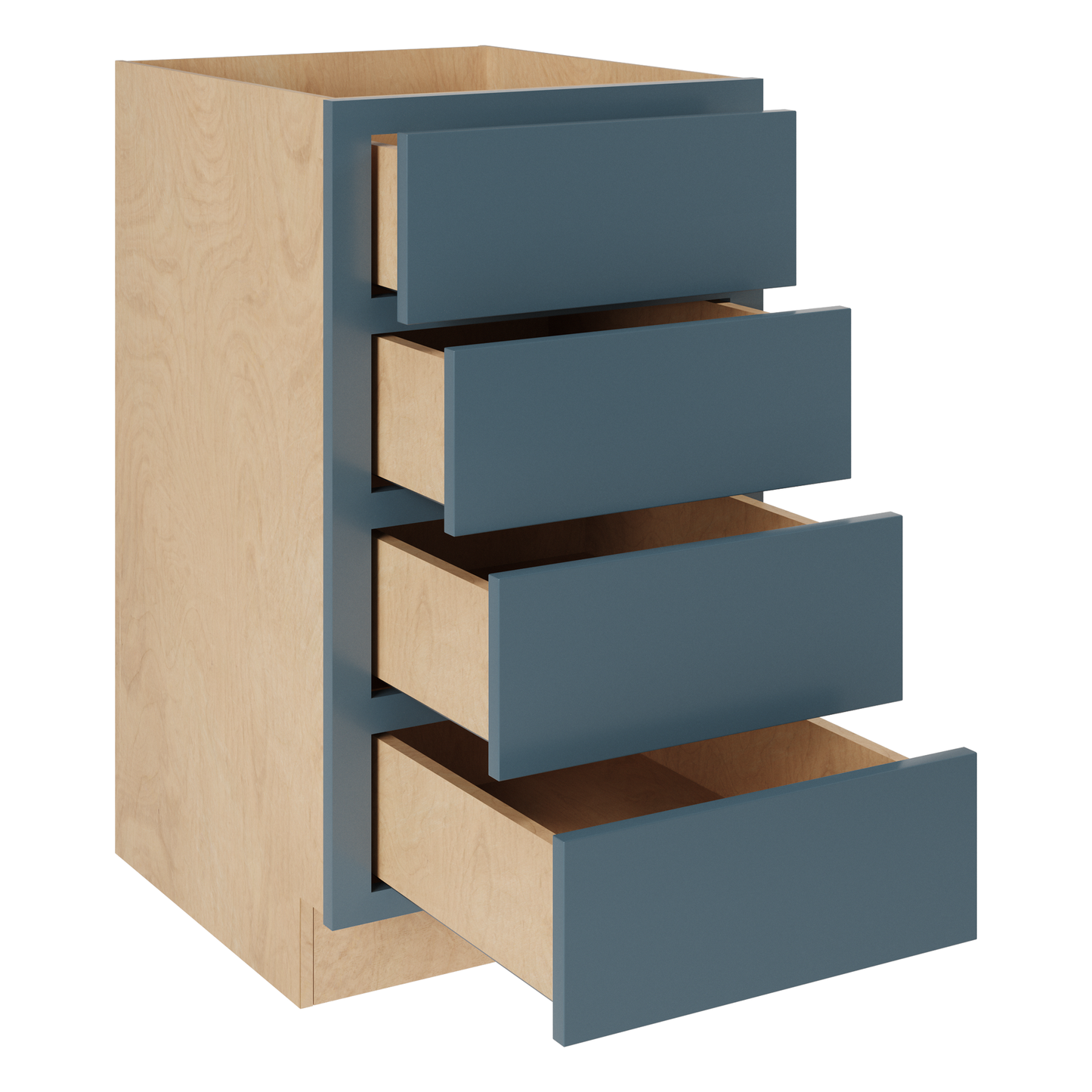 Amishwerks Needlepoint Navy Blue Base Cabinets Needlepoint Navy Blue 24" 4-Drawer Base Cabinet
