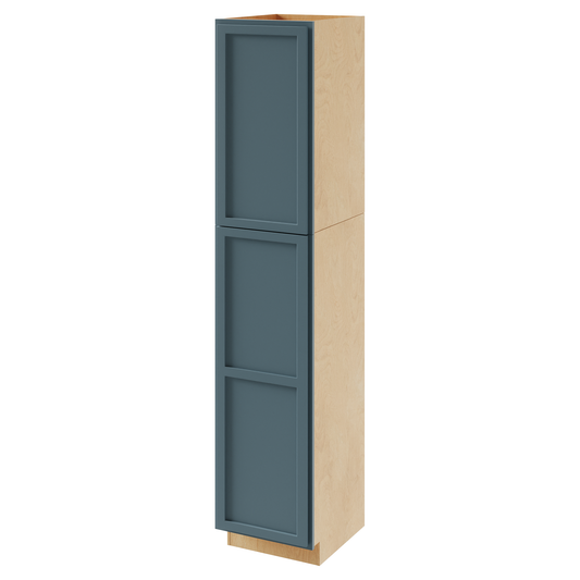 Amishwerks Needlepoint Navy Blue Oven and Pantry Cabinets Needlepoint Navy Blue 24" x 84" Tall Pantry Linen Cabinet