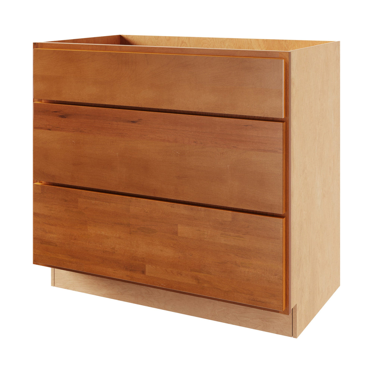 Amishwerks Provincial Base Cabinets Provincial 12" 3-Drawer Base Cabinet