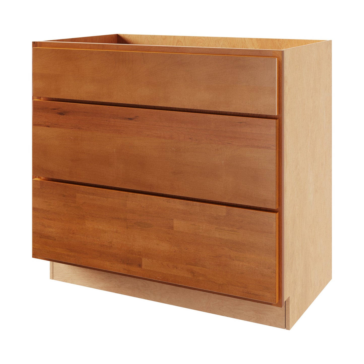 Amishwerks Provincial Base Cabinets Provincial 36" 3-Drawer Base Cabinet