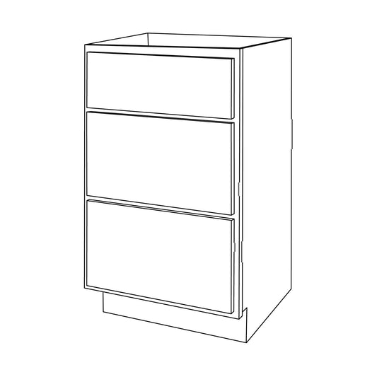 Amishwerks Provincial Bathroom Vanities Provincial 18" Bathroom Vanity 3-Drawer Base Cabinet