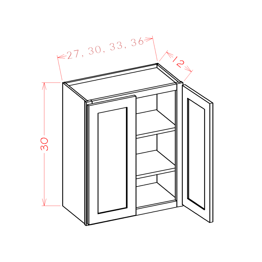 Pure White 27" x 30" Wall Cabinet