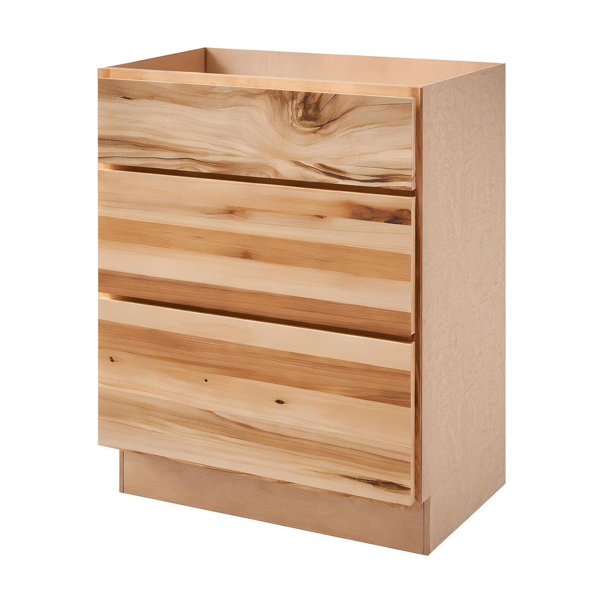 Amishwerks Rustic Hickory Base Cabinets Rustic Hickory 24" 3-Drawer Base Cabinet