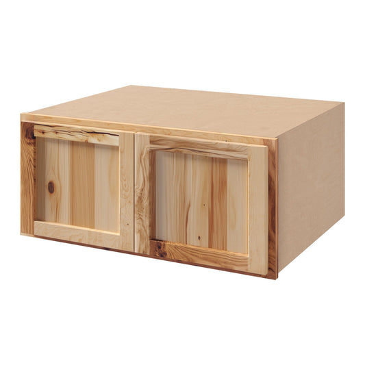 Rustic White Oak 36" x 12" x 24" Refrigerator Wall Cabinet
