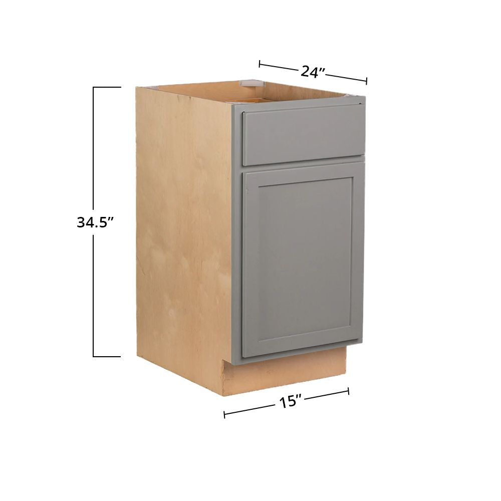 Amishwerks Magnetic Grey Base Cabinets Magnetic Grey 15" Base Cabinet