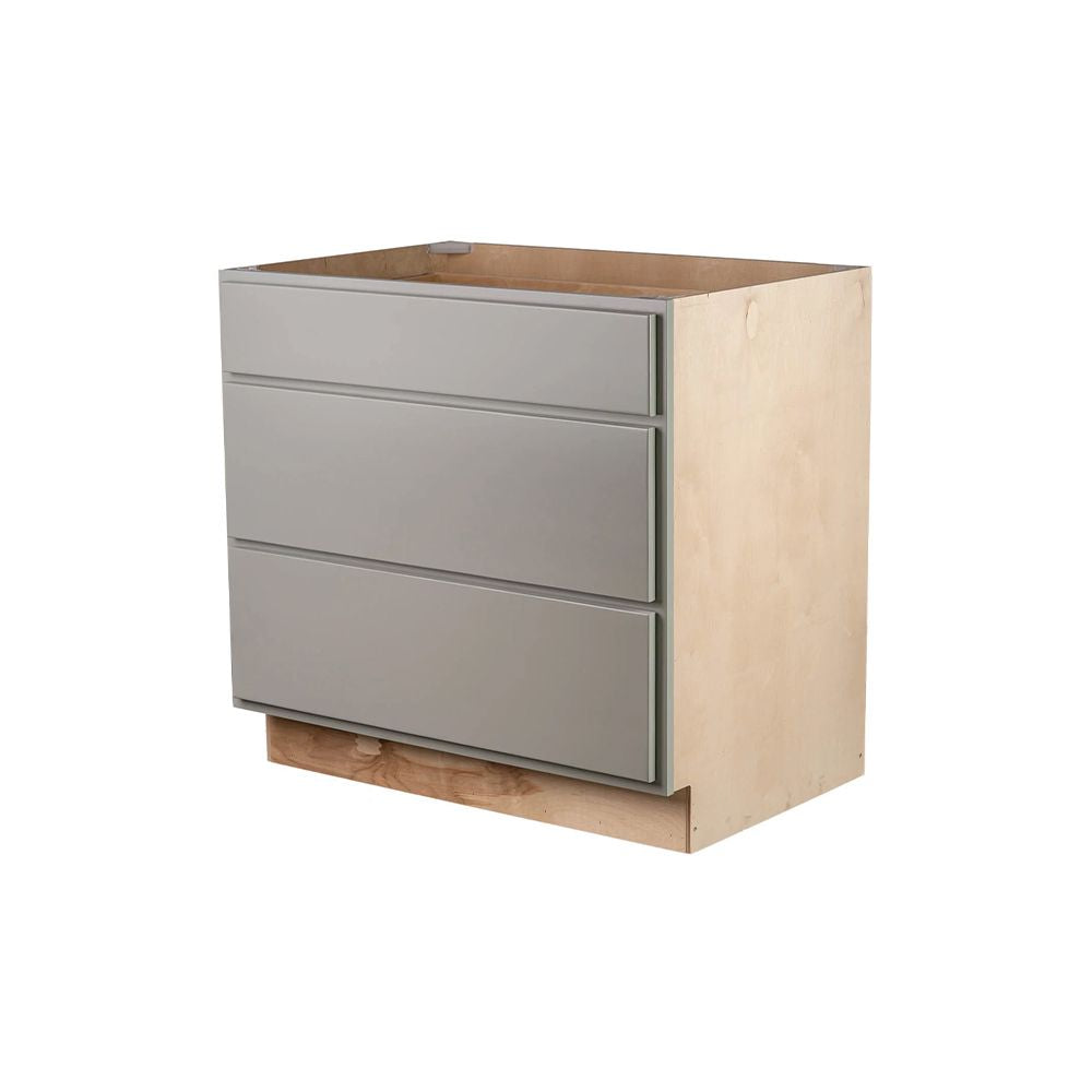 Amishwerks Magnetic Grey Base Cabinets Magnetic Grey 36" 3-Drawer Base Cabinet