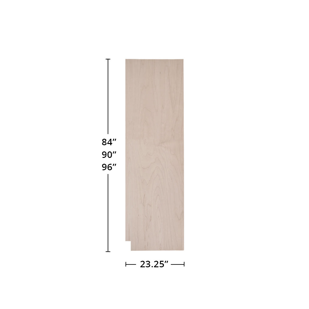 Amishwerks Maple Unfinished Accessories Maple Unfinished 90" Tall End Panel (Right)