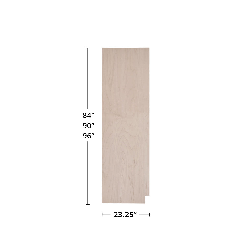 Amishwerks Maple Unfinished Accessories Maple Unfinished 96" Tall End Panel (Left)