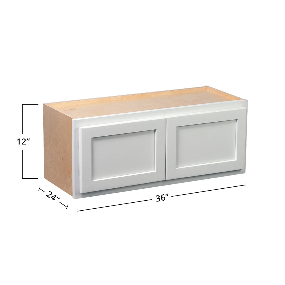 Amishwerks Pure White Wall Cabinets Pure White 36" x 12" x 24" Refrigerator Wall Cabinet