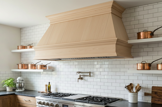 wooden range hood trim ideas