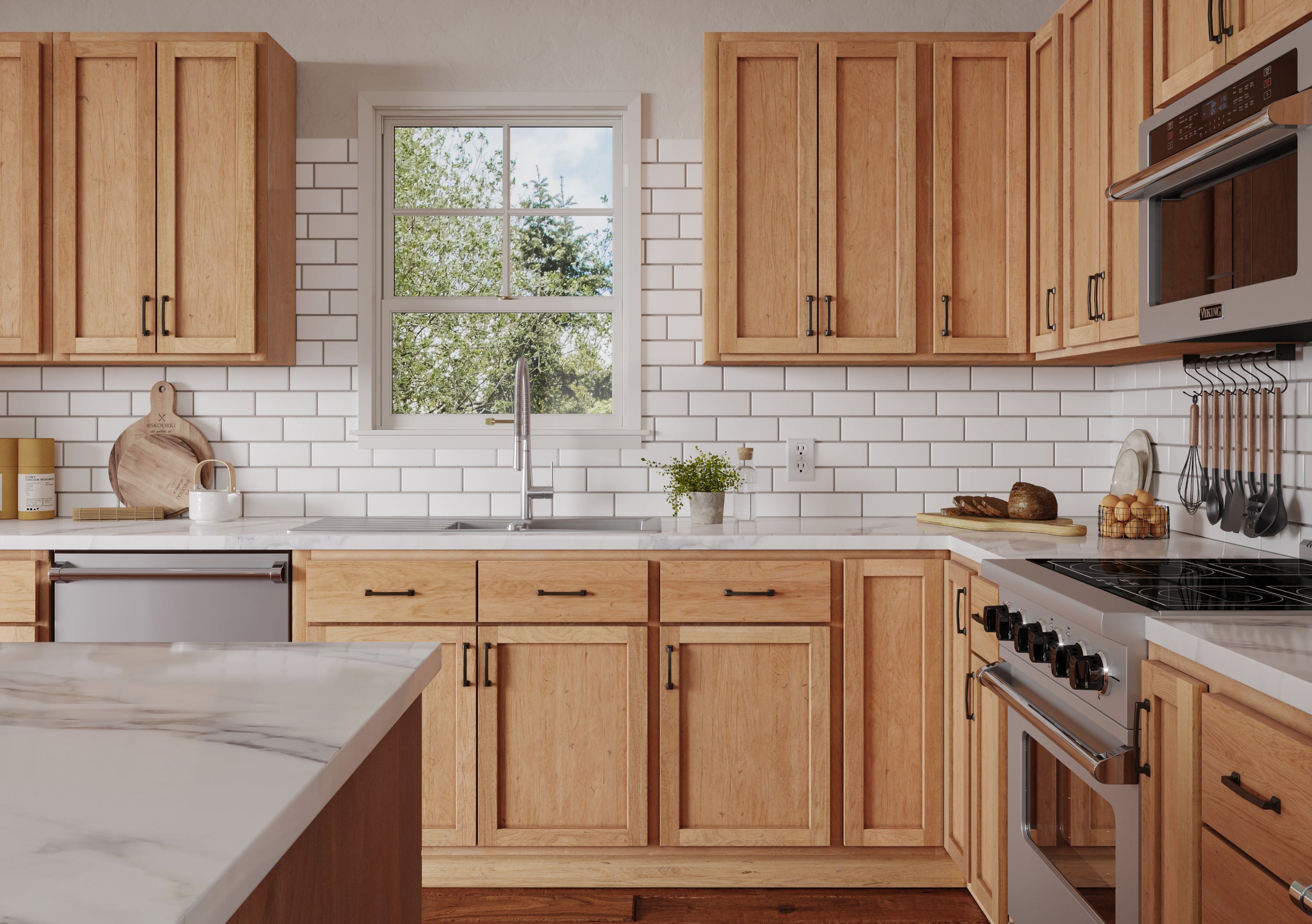 Natural Cherry Kitchen Cabinets