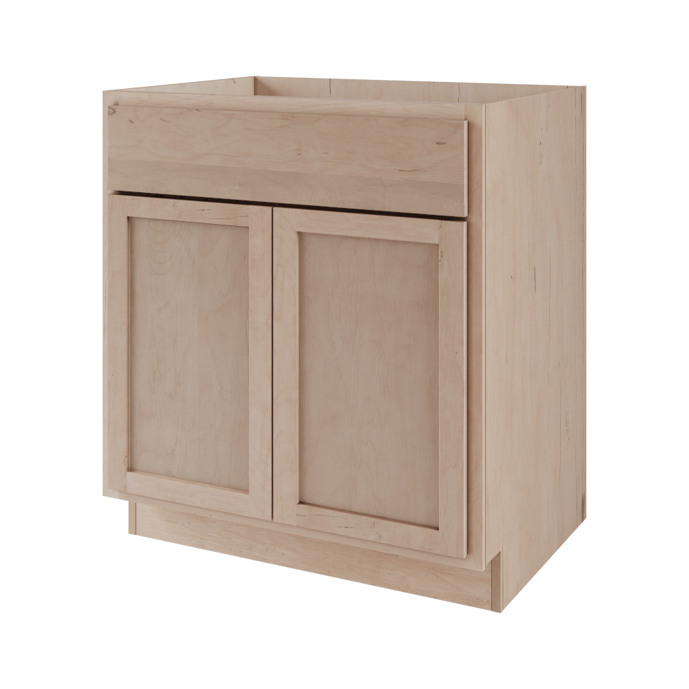 Amishwerks Cherry Unfinished Base Cabinets Cherry Unfinished 27" Base Cabinet