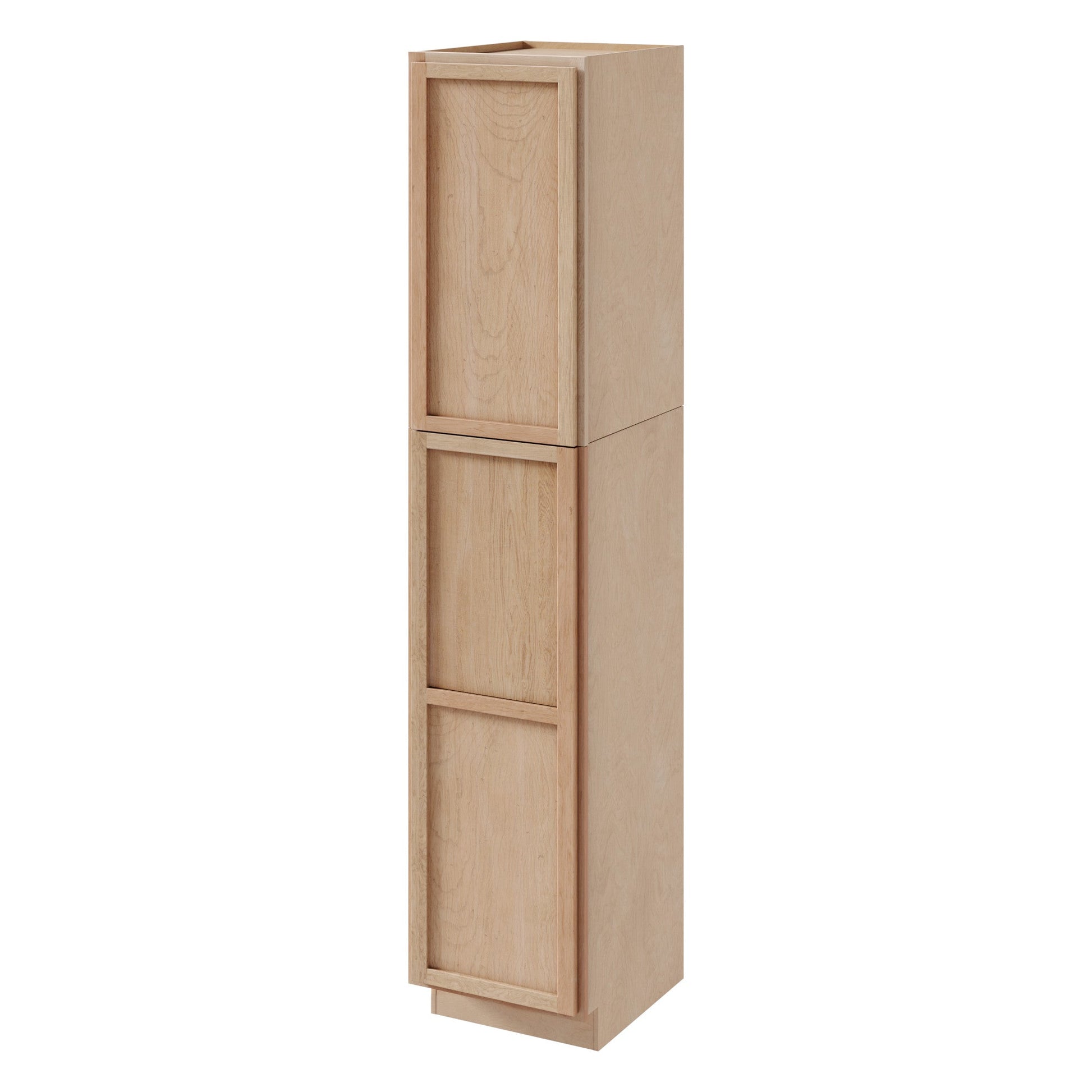 Amishwerks Cherry Unfinished Oven and Pantry Cabinets Cherry Unfinished 18" x 96" Tall Pantry Linen Cabinet