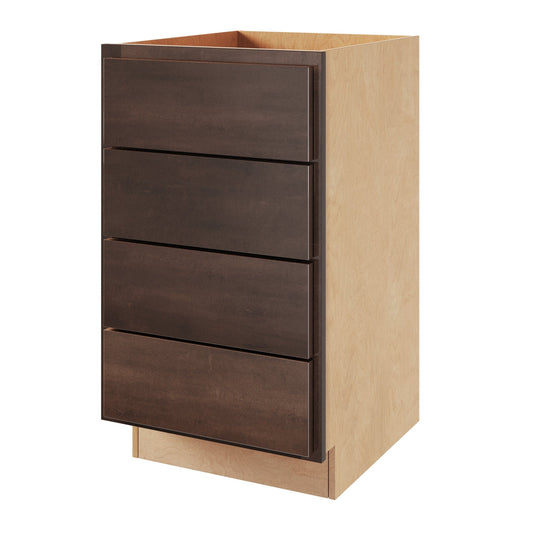 Amishwerks Espresso Base Cabinets Espresso 18" 4-Drawer Base Cabinet