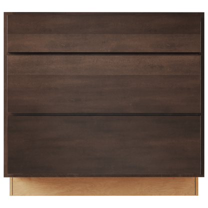 Amishwerks Espresso Base Cabinets Espresso 21" 3-Drawer Base Cabinet