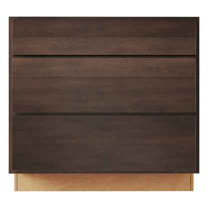 Amishwerks Espresso Base Cabinets Espresso 36" 3-Drawer Base Cabinet