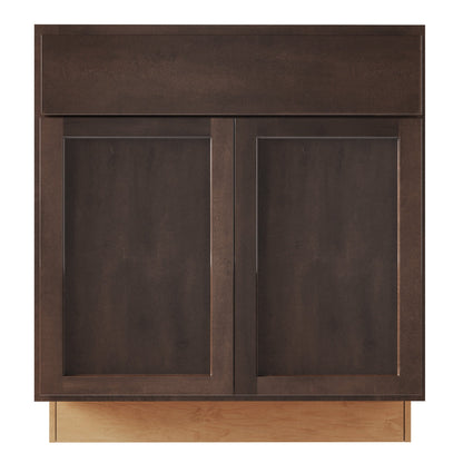Amishwerks Espresso Base Cabinets Espresso 36" Sink Base Cabinet