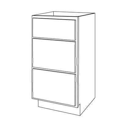 Amishwerks Espresso Bathroom Vanities Espresso 15" Bathroom Vanity 3-Drawer Base Cabinet