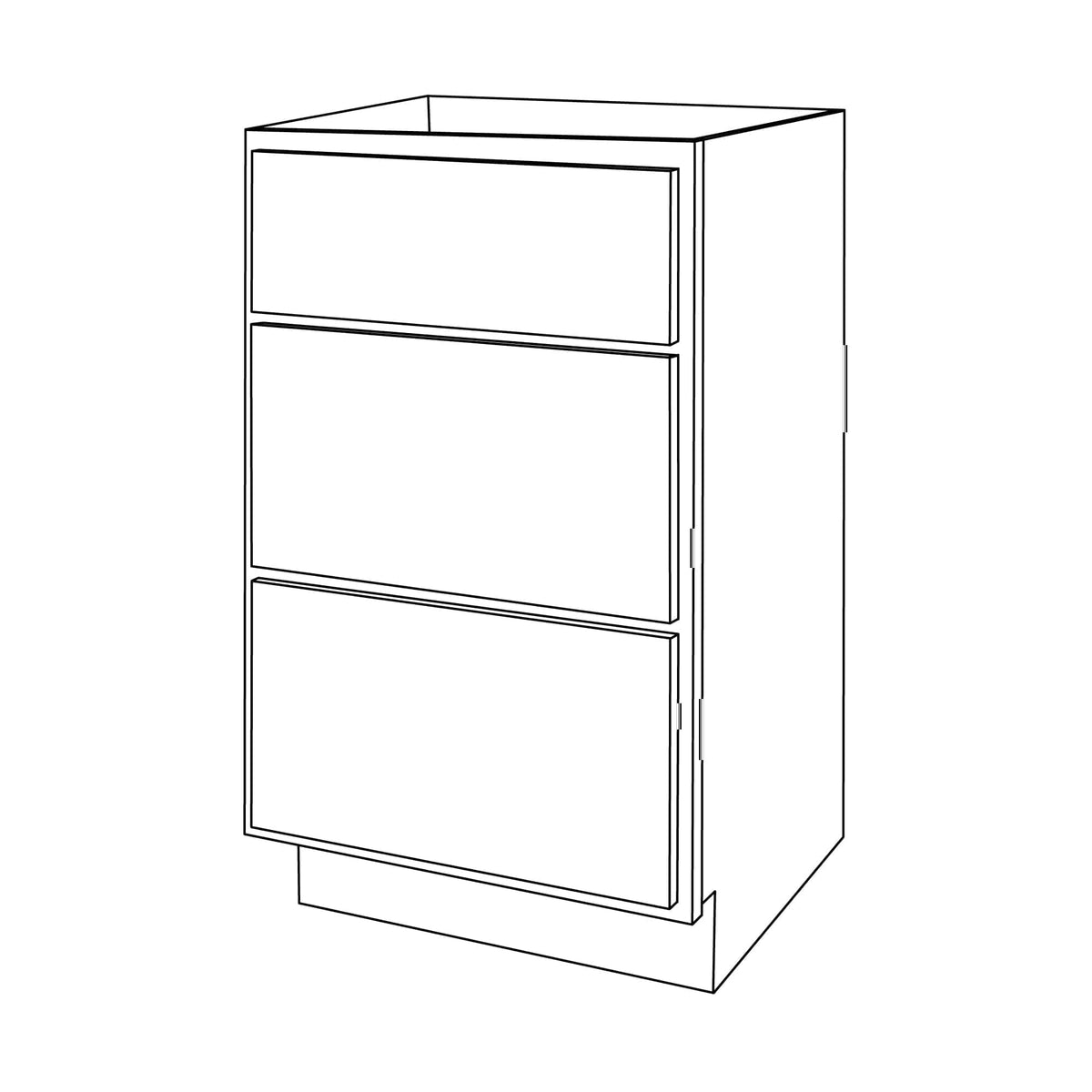 Amishwerks Espresso Bathroom Vanities Espresso 18" Bathroom Vanity 3-Drawer Base Cabinet