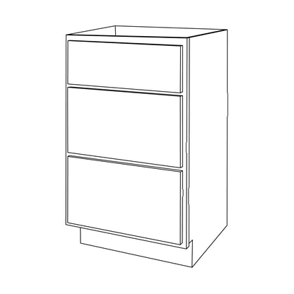 Amishwerks Espresso Bathroom Vanities Espresso 18" Bathroom Vanity 3-Drawer Base Cabinet