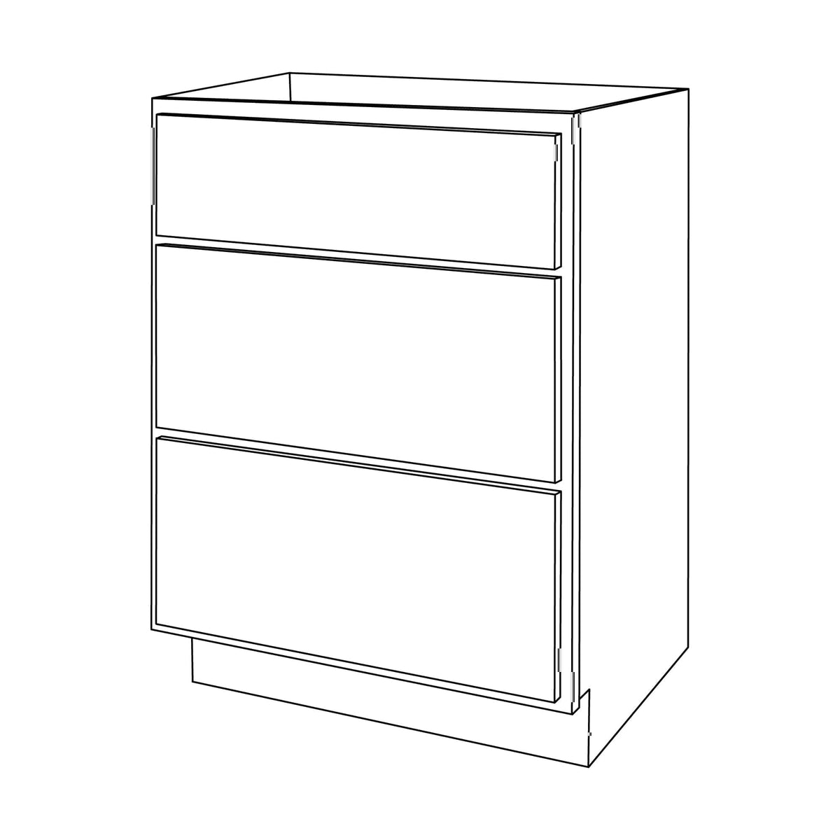 Amishwerks Espresso Bathroom Vanities Espresso 21" Bathroom Vanity 3-Drawer Base Cabinet