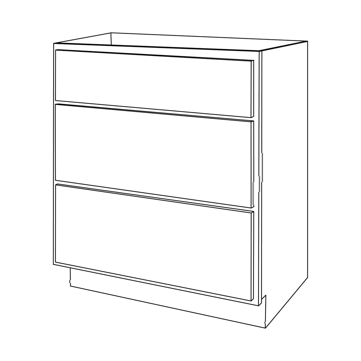 Amishwerks Espresso Bathroom Vanities Espresso 24" Bathroom Vanity 3-Drawer Base Cabinet