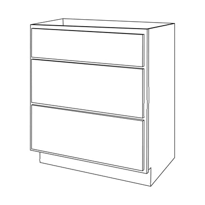 Amishwerks Espresso Bathroom Vanities Espresso 24" Bathroom Vanity 3-Drawer Base Cabinet