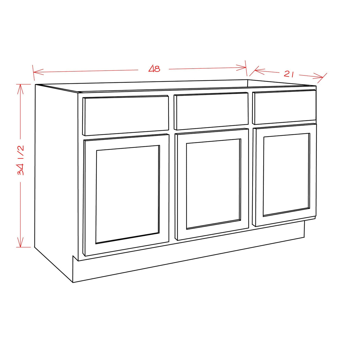 Amishwerks Espresso Bathroom Vanities Espresso 48" Bathroom Vanity Sink Base Cabinet