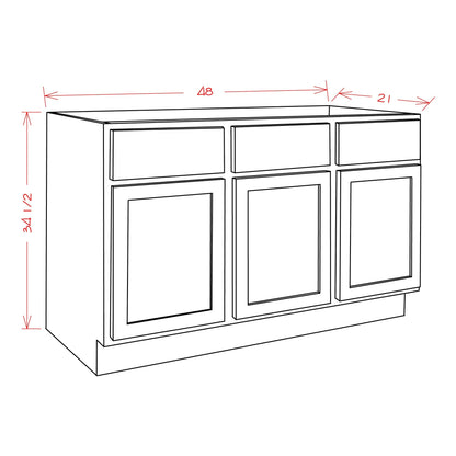 Amishwerks Espresso Bathroom Vanities Espresso 48" Bathroom Vanity Sink Base Cabinet