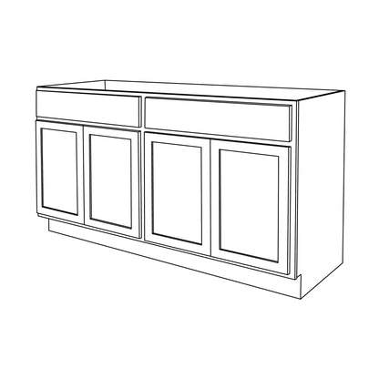 Amishwerks Espresso Bathroom Vanities Espresso 60" Bathroom Vanity Sink Base Cabinet