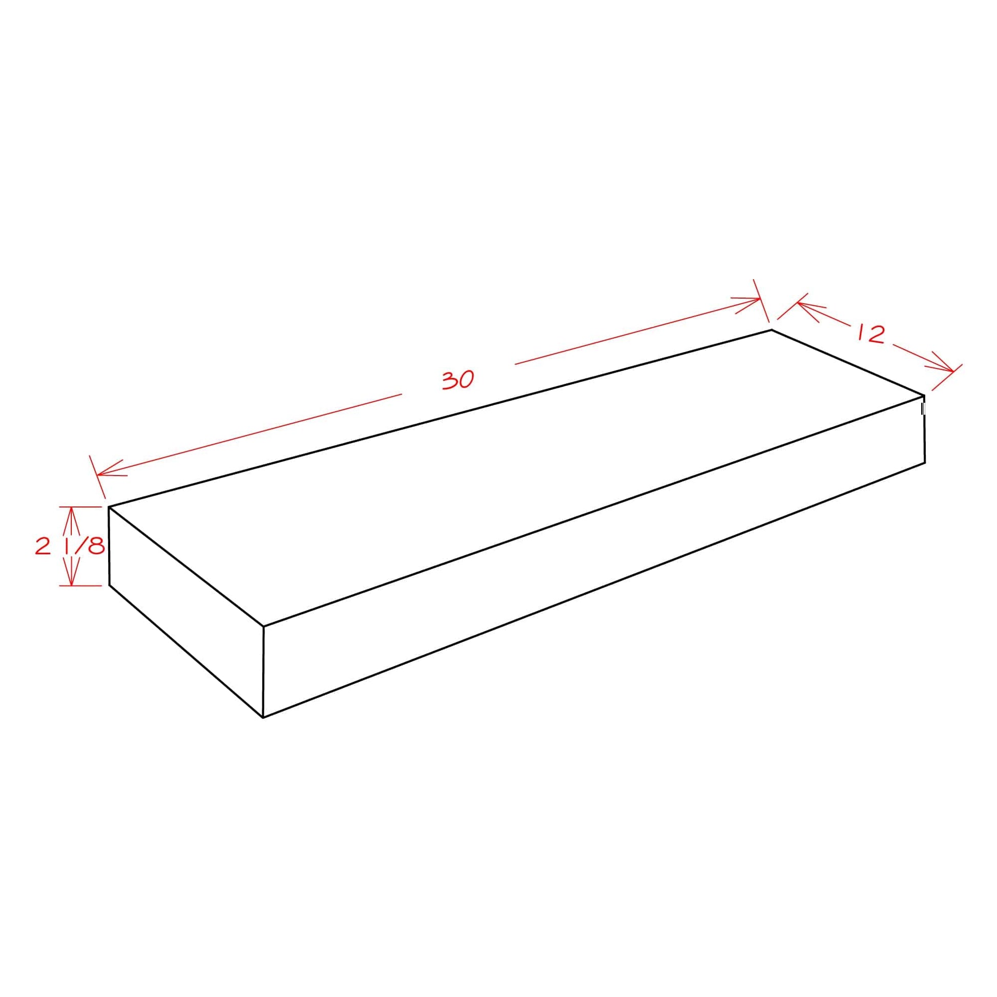 Amishwerks Espresso Floating Shelves Espresso 30" Floating Shelf