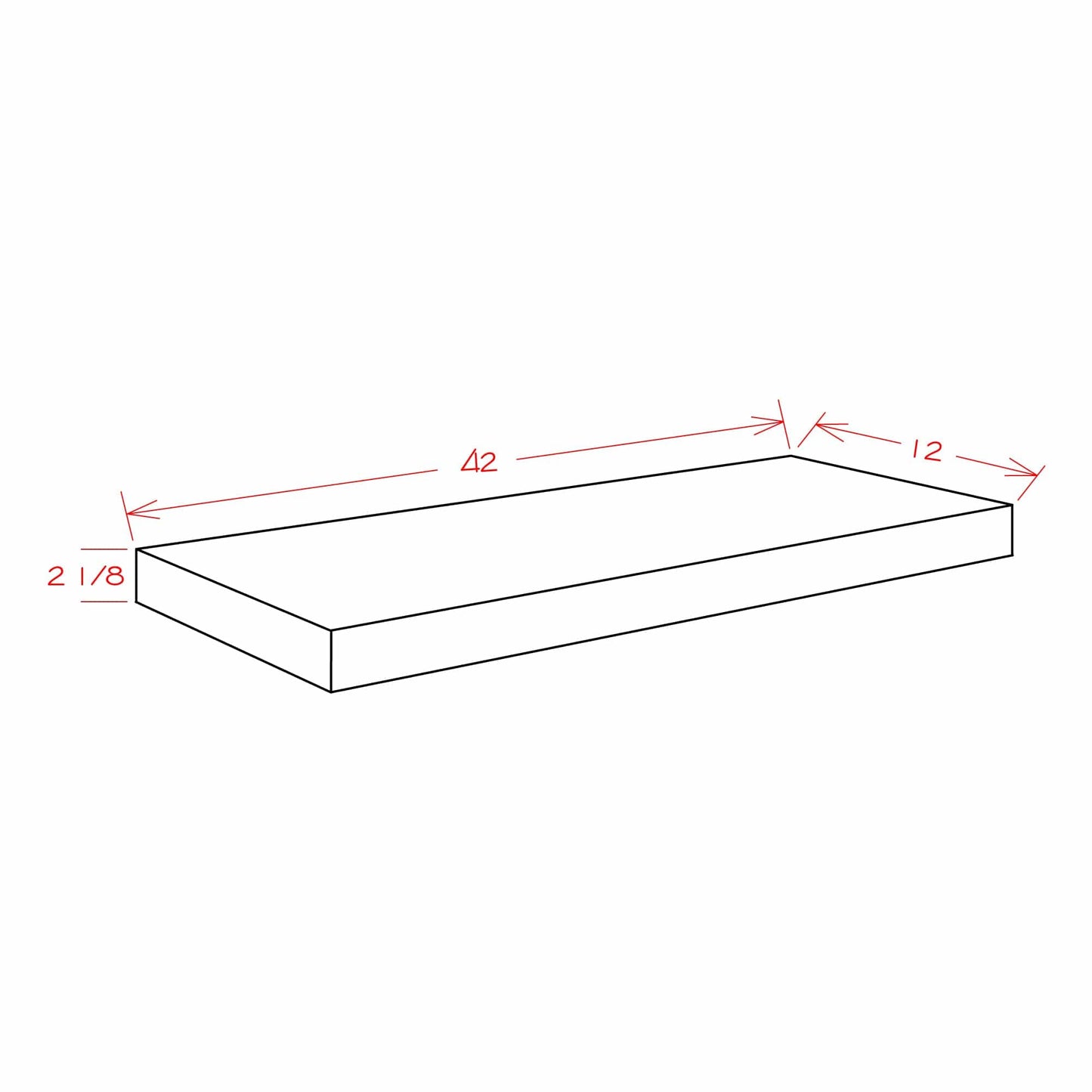 Amishwerks Espresso Floating Shelves Espresso 42" Floating Shelf