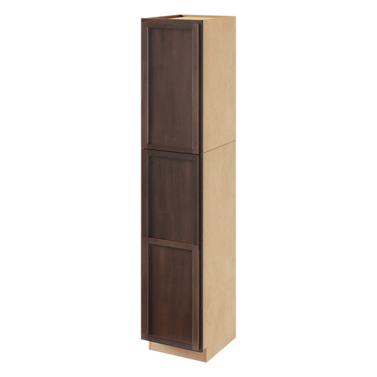 Amishwerks Espresso Oven and Pantry Cabinets Espresso 18" x 84" Tall Pantry Linen Cabinet