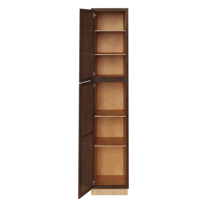 Amishwerks Espresso Oven and Pantry Cabinets Espresso 24" x 84" Tall Pantry Linen Cabinet